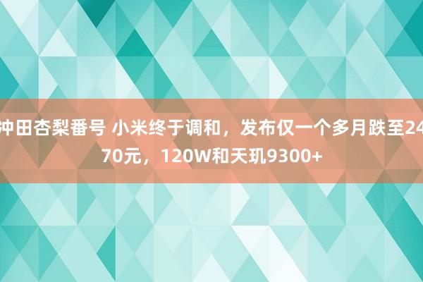 冲田杏梨番号 小米终于调和，发布仅一个多月跌至2470元，120W和天玑9300+