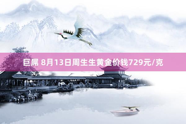 巨屌 8月13日周生生黄金价钱729元/克