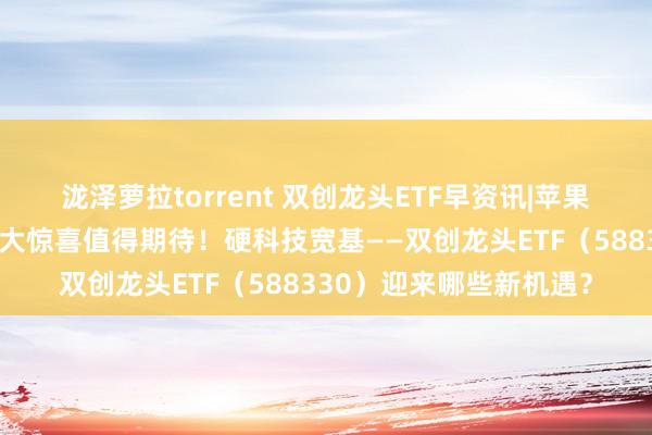 泷泽萝拉torrent 双创龙头ETF早资讯|苹果发布会来袭！高盛：四大惊喜值得期待！硬科技宽基——双创龙头ETF（588330）迎来哪些新机遇？