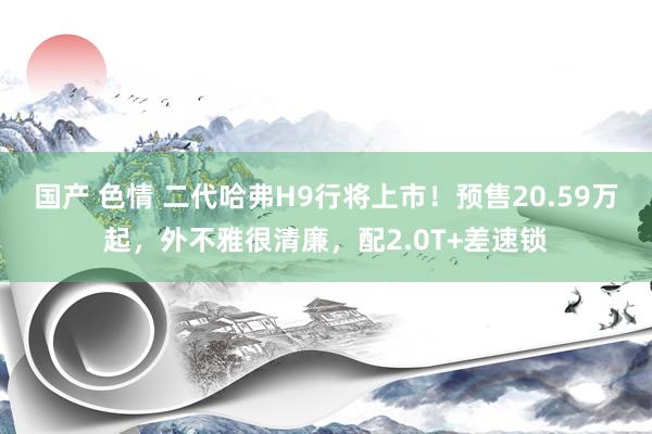 国产 色情 二代哈弗H9行将上市！预售20.59万起，外不雅很清廉，配2.0T+差速锁