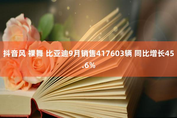 抖音风 裸舞 比亚迪9月销售417603辆 同比增长45.6%