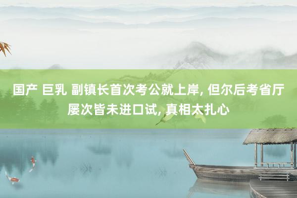 国产 巨乳 副镇长首次考公就上岸， 但尔后考省厅屡次皆未进口试， 真相太扎心