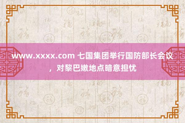 www.xxxx.com 七国集团举行国防部长会议，对黎巴嫩地点暗意担忧