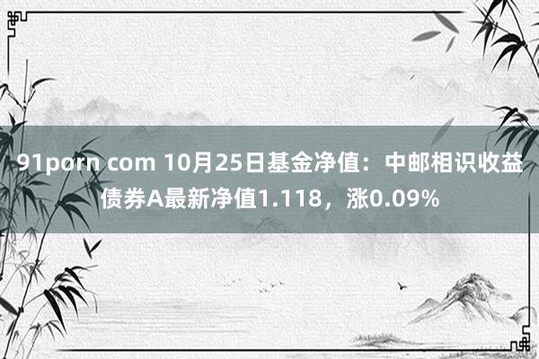 91porn com 10月25日基金净值：中邮相识收益债券A最新净值1.118，涨0.09%