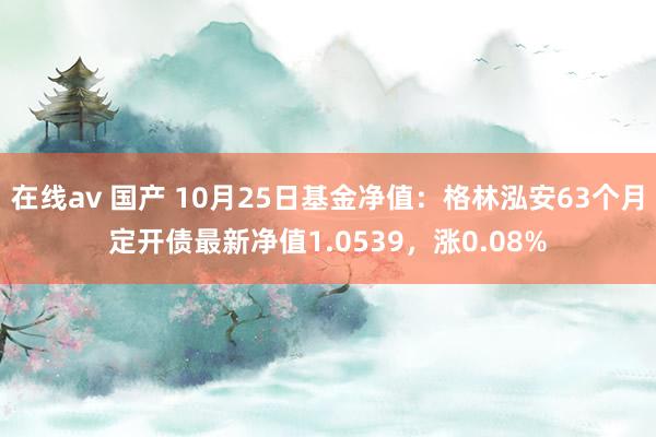 在线av 国产 10月25日基金净值：格林泓安63个月定开债最新净值1.0539，涨0.08%