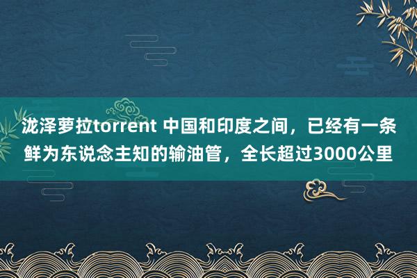 泷泽萝拉torrent 中国和印度之间，已经有一条鲜为东说念主知的输油管，全长超过3000公里