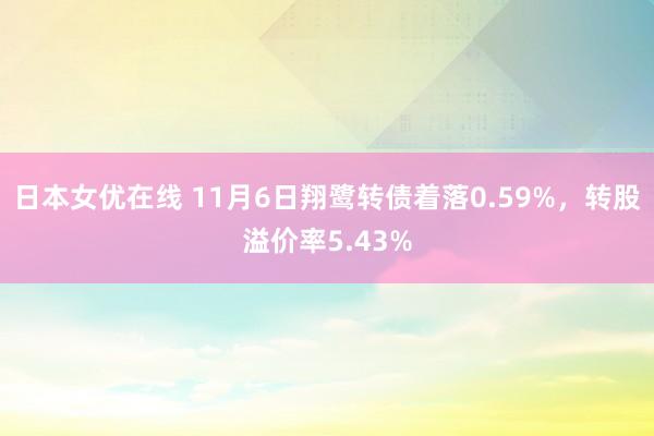 日本女优在线 11月6日翔鹭转债着落0.59%，转股溢价率5.43%