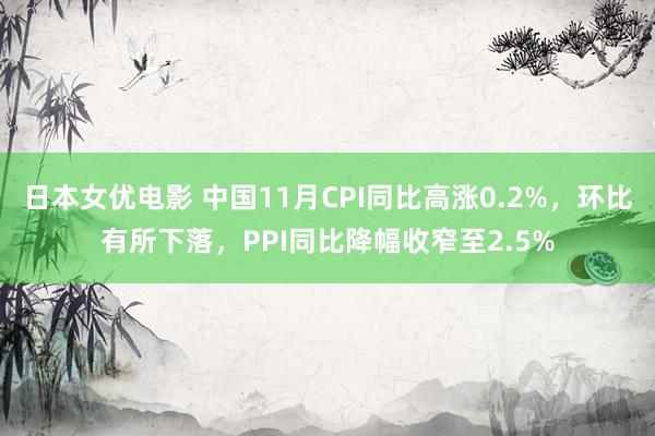 日本女优电影 中国11月CPI同比高涨0.2%，环比有所下落，PPI同比降幅收窄至2.5%