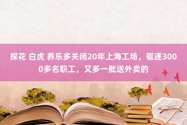 探花 白虎 养乐多关闭20年上海工场，驱逐3000多名职工，又多一批送外卖的