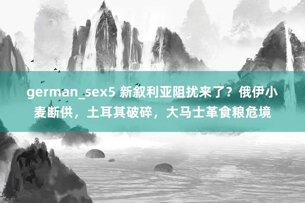 german_sex5 新叙利亚阻扰来了？俄伊小麦断供，土耳其破碎，大马士革食粮危境